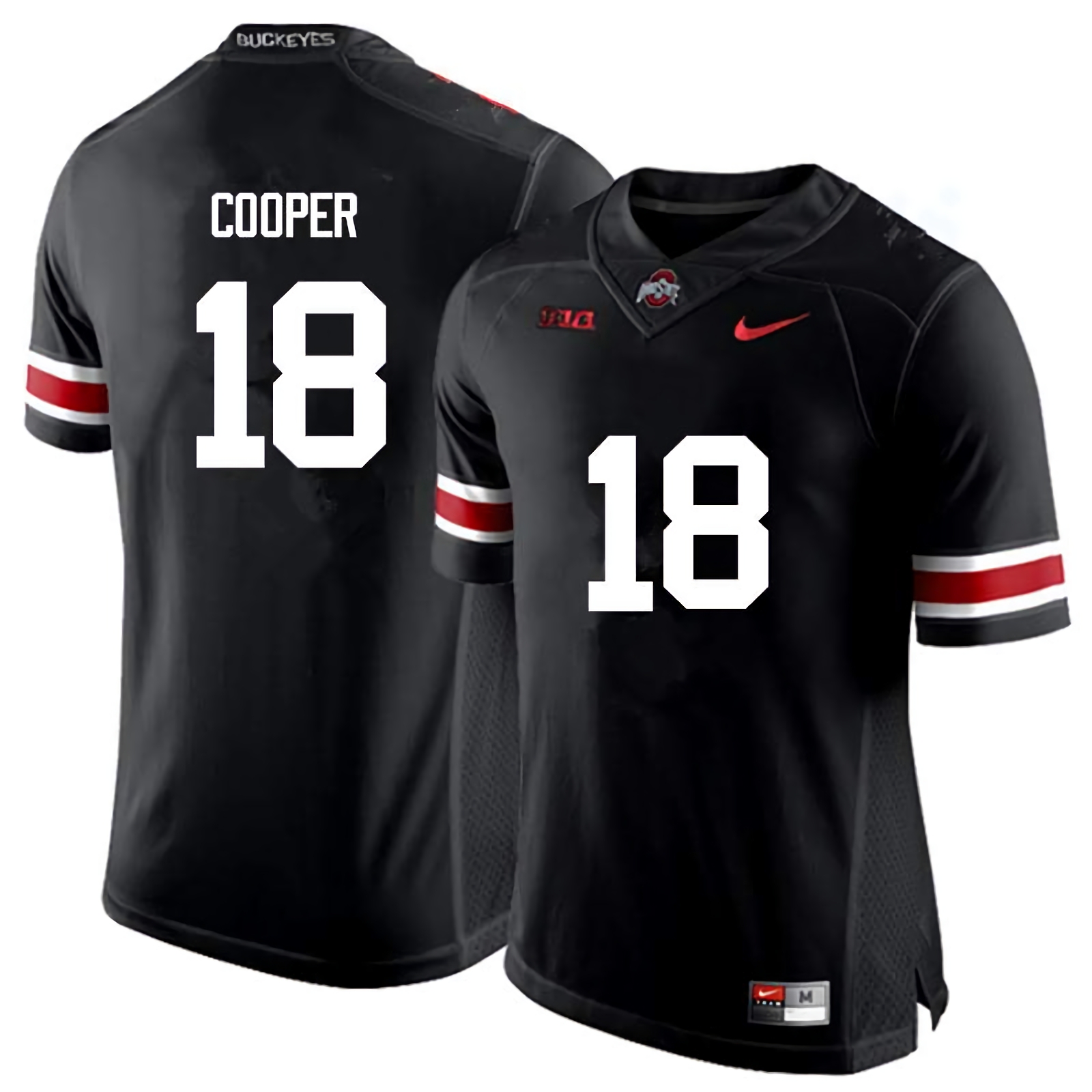 Jonathan Cooper Ohio State Buckeyes Men's NCAA #18 Nike Black College Stitched Football Jersey TCS5456BY
